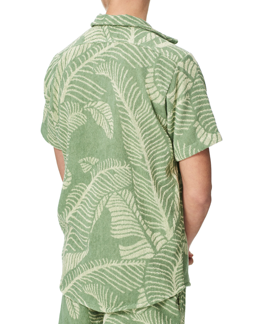 Herre | Skjorter | OAS | Banana Leaf Short Sleeve Terry Shirt Green