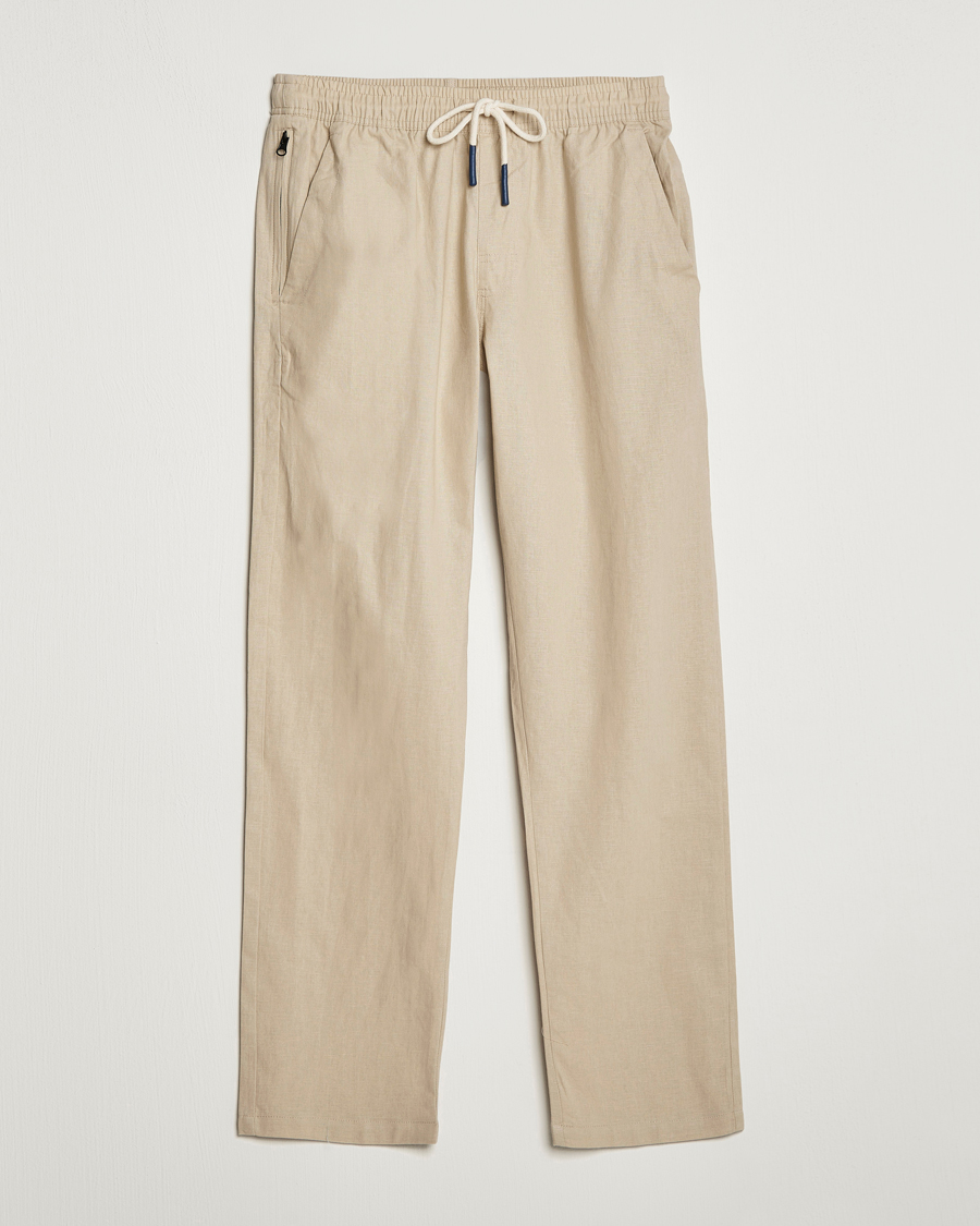 Herre | Bukser | OAS | Linen Long Pants Beige