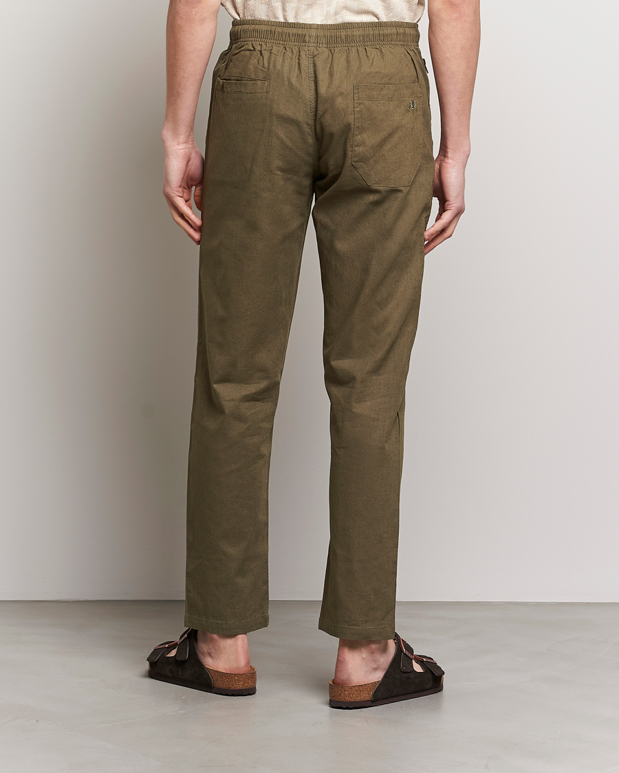 Herre | Bukser | OAS | Linen Long Pants Army