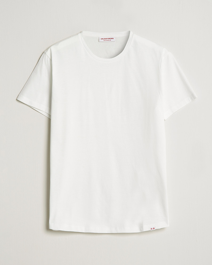 Herre | T-Shirts | Orlebar Brown | OB Crew Neck Mercerised Cotton Tee White