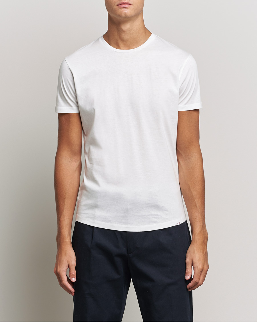 Herre | Klær | Orlebar Brown | OB Crew Neck Mercerised Cotton Tee White