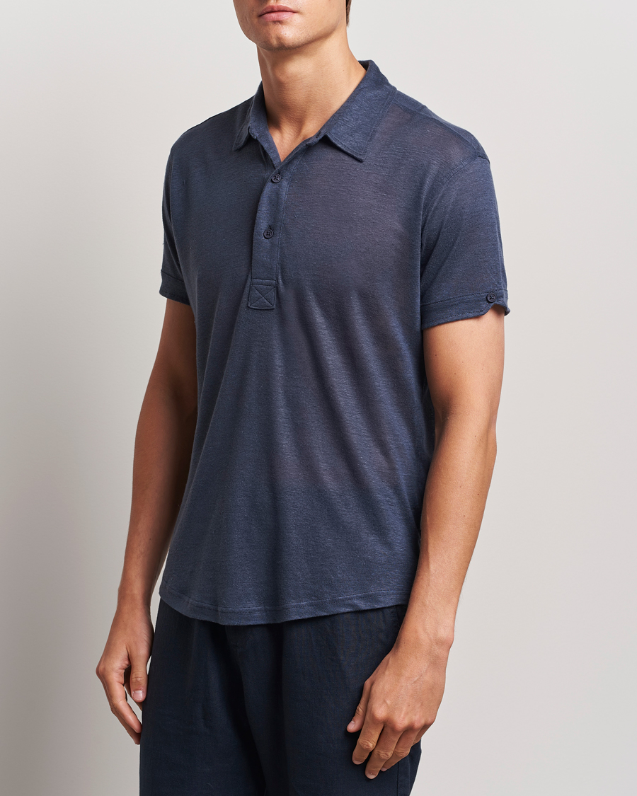 Herre | Klær | Orlebar Brown | Sebastian Linen Polo Navy