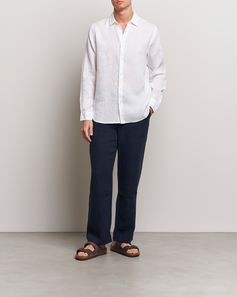 Herre | Skjorter | Orlebar Brown | Giles Linen CLS Shirt White