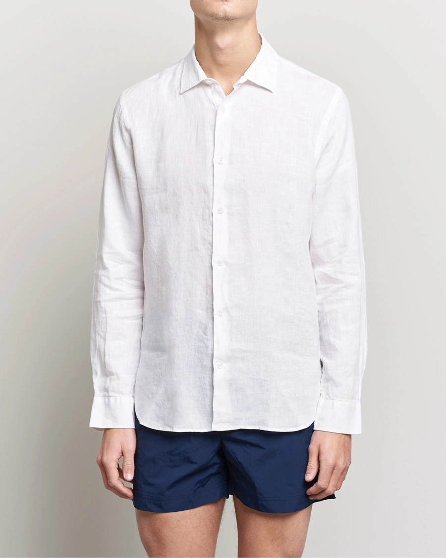 Herre | Skjorter | Orlebar Brown | Giles Linen CLS Shirt White