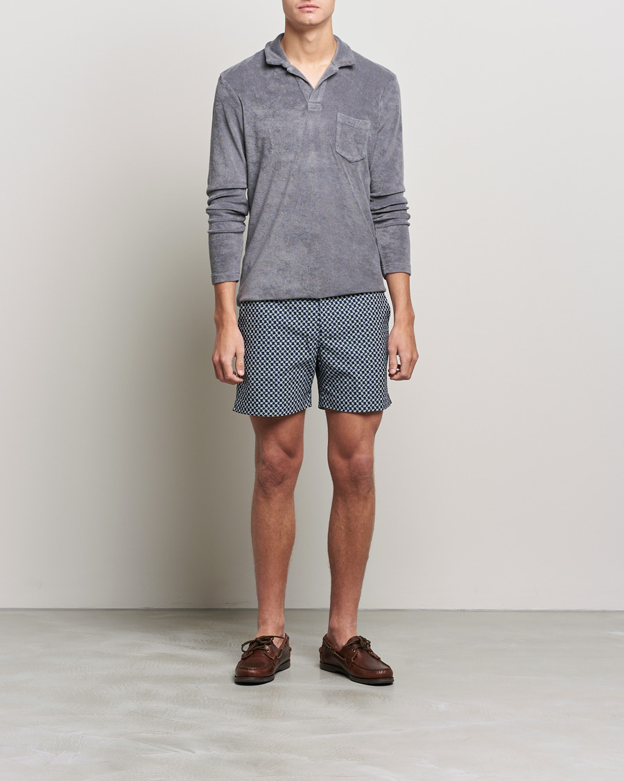 Herre | Gensere | Orlebar Brown | Terry Long Sleeve Polo Granite