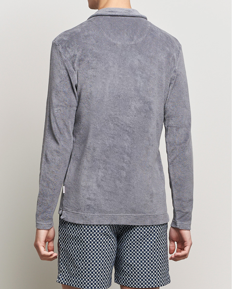 Herre | Gensere | Orlebar Brown | Terry Long Sleeve Polo Granite