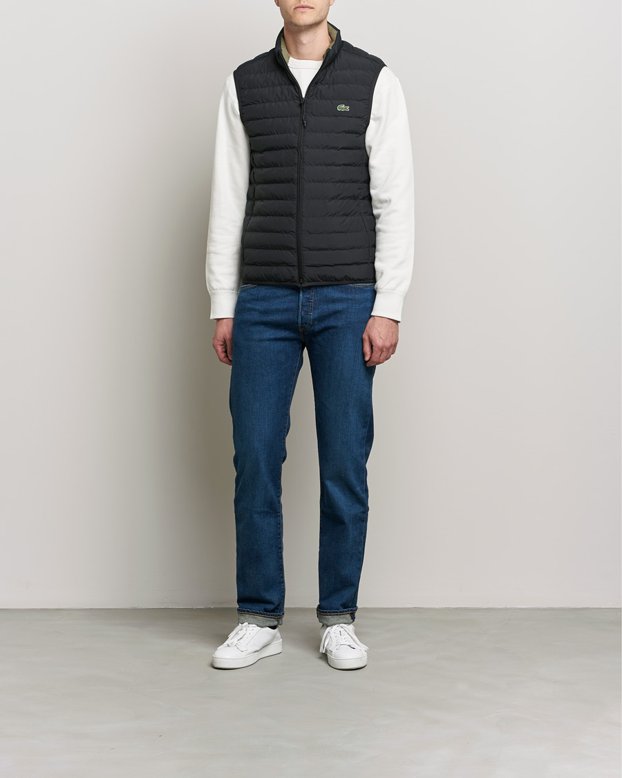 Herre |  | Lacoste | Lightweight Water-Resistant Quilted Zip Vest Black