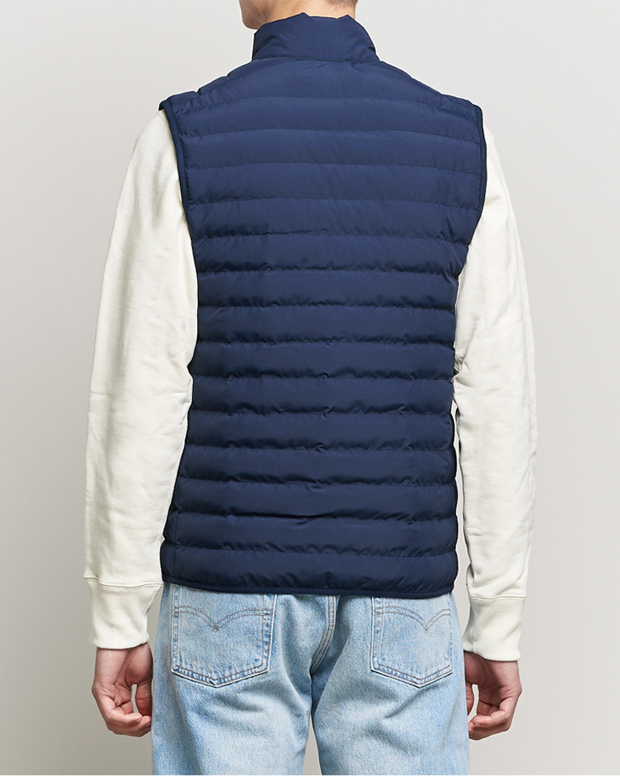 Herre | Vester | Lacoste | Lightweight Water-Resistant Quilted Zip Vest Navy Blue