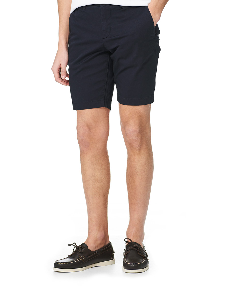 Herre |  | Lacoste | Slim Fit Stretch Cotton Bermuda Shorts Navy Blue