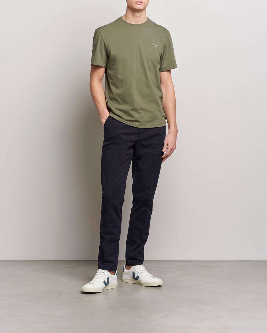 Herre | T-Shirts | Lacoste | Crew Neck Tee Army