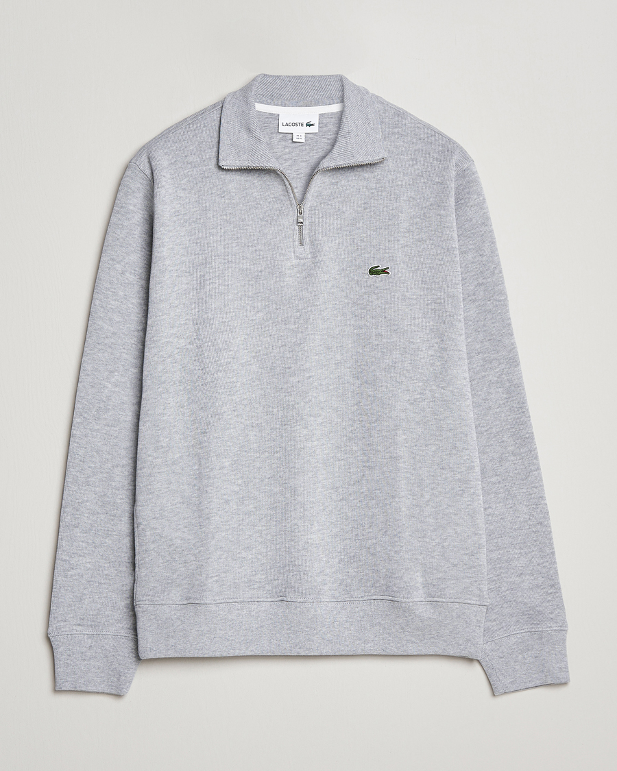 Herre | Gensere | Lacoste | Rib Interlock Half Zip Silver Chine