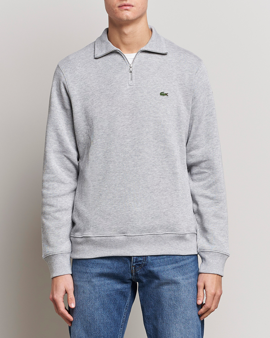 Herre | Gensere | Lacoste | Rib Interlock Half Zip Silver Chine