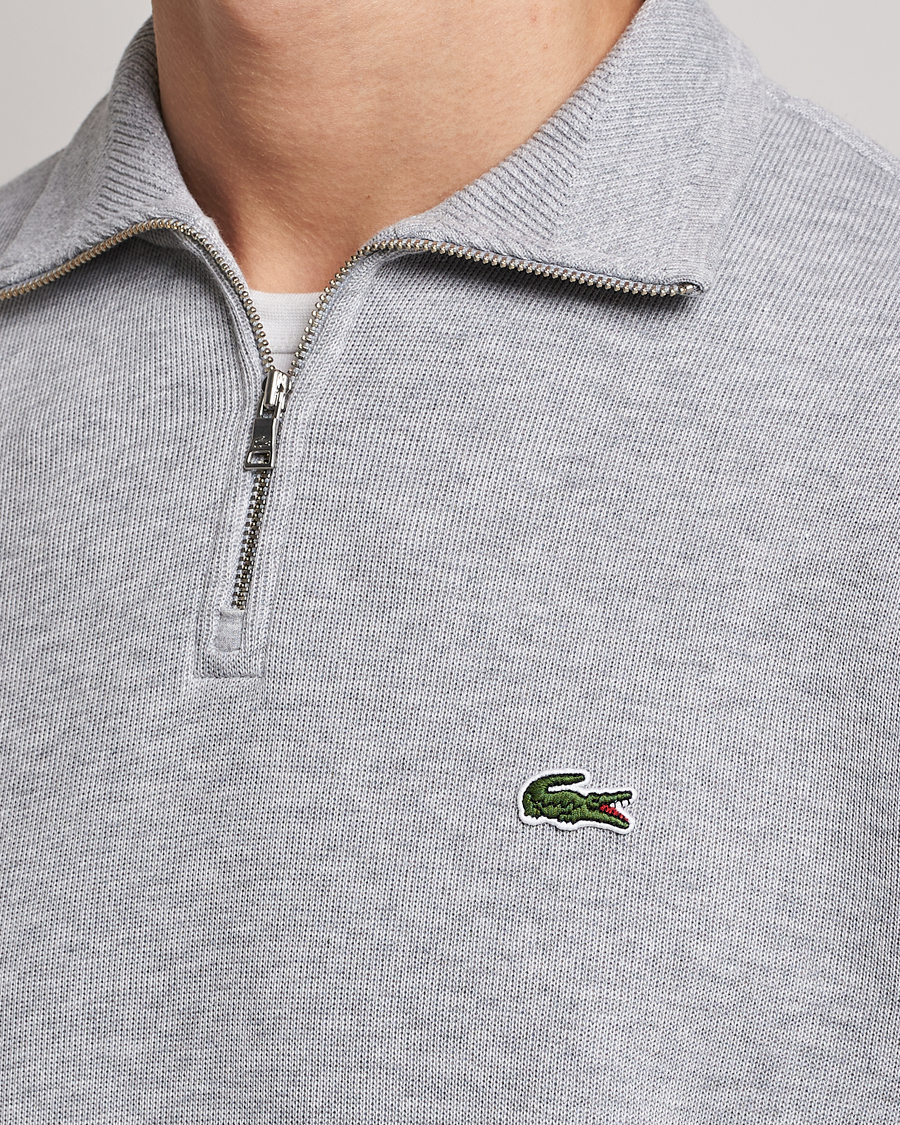 Herre | Gensere | Lacoste | Rib Interlock Half Zip Silver Chine