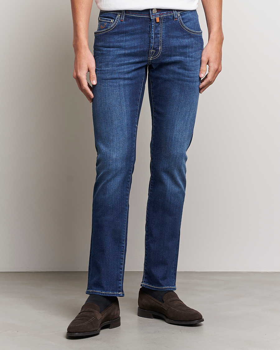 Herre | Italian Department | Jacob Cohën | Nick 622 Slim Fit Stretch Jeans Medium Dark