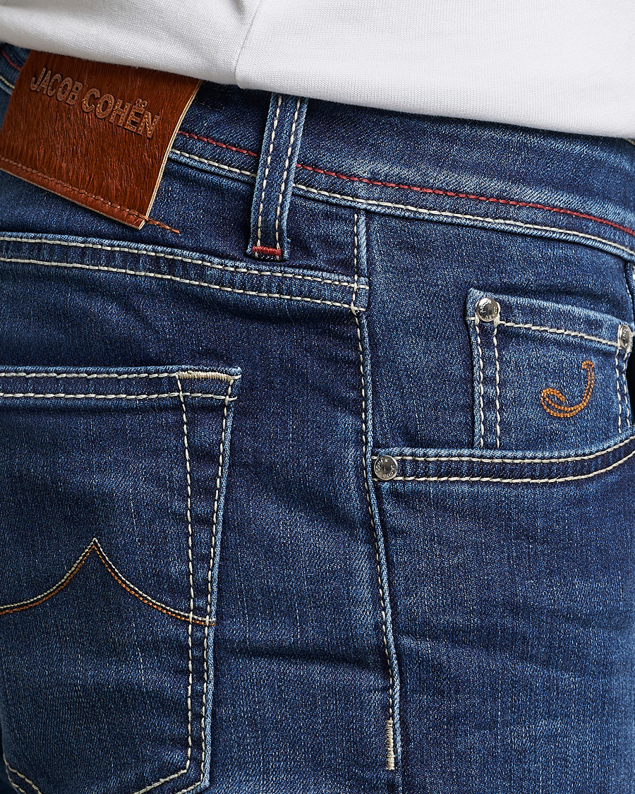 Herre | Jeans | Jacob Cohën | Nick 622 Slim Fit Stretch Jeans Medium Dark