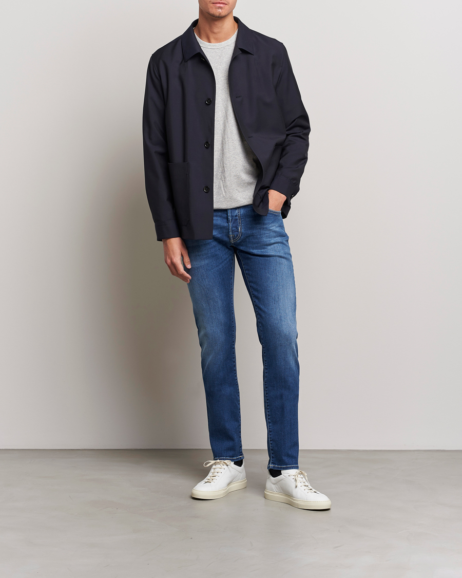 Herre | Jeans | Jacob Cohën | Nick 622 Slim Fit Stretch Jeans Stone Wash