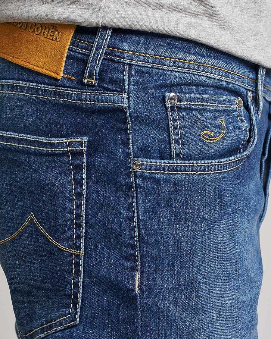 Herre | Jeans | Jacob Cohën | Nick 622 Slim Fit Stretch Jeans Stone Wash