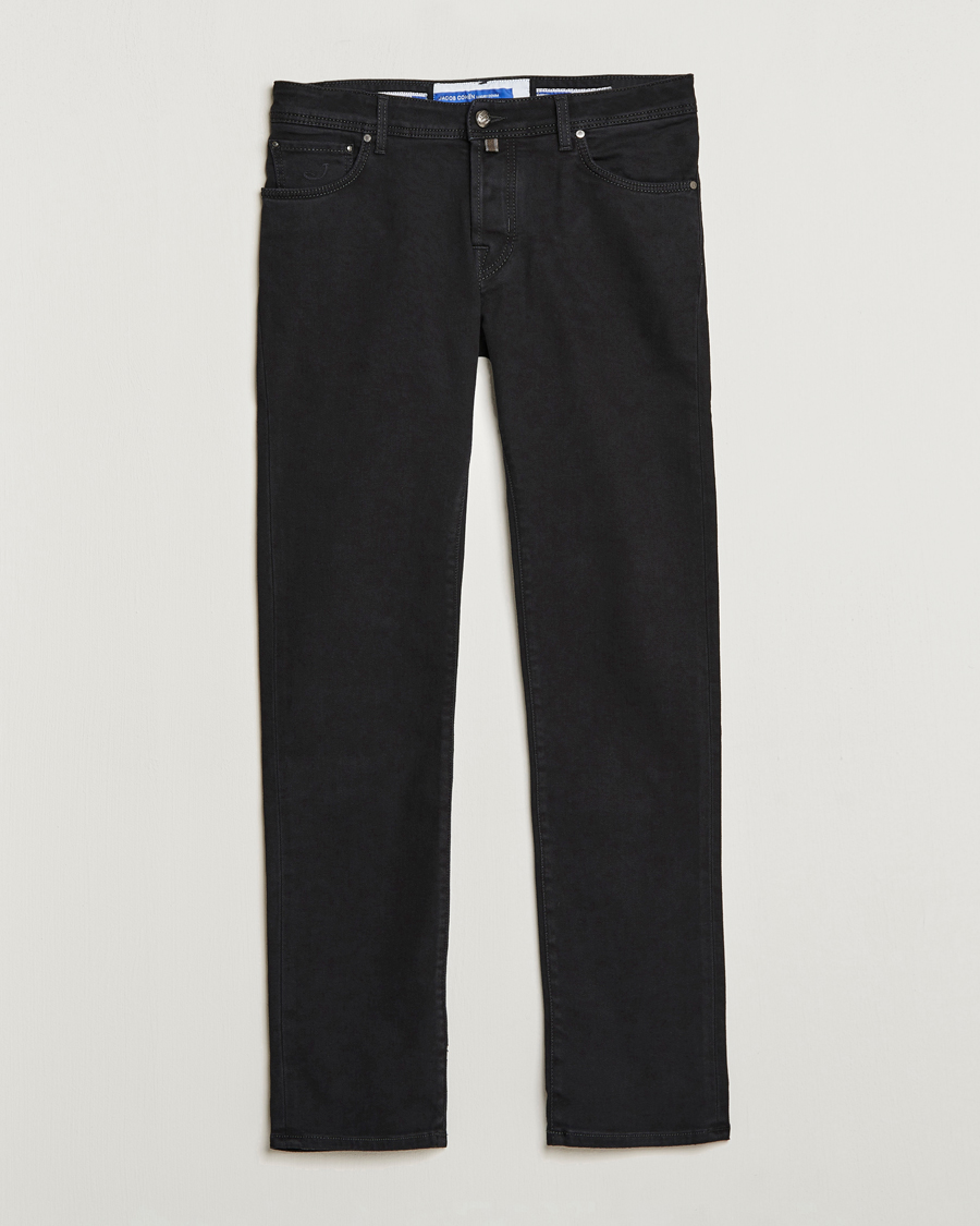 Herre | Jeans | Jacob Cohën | Nick 622 Slim Fit Stretch Jeans Black Dark Wash