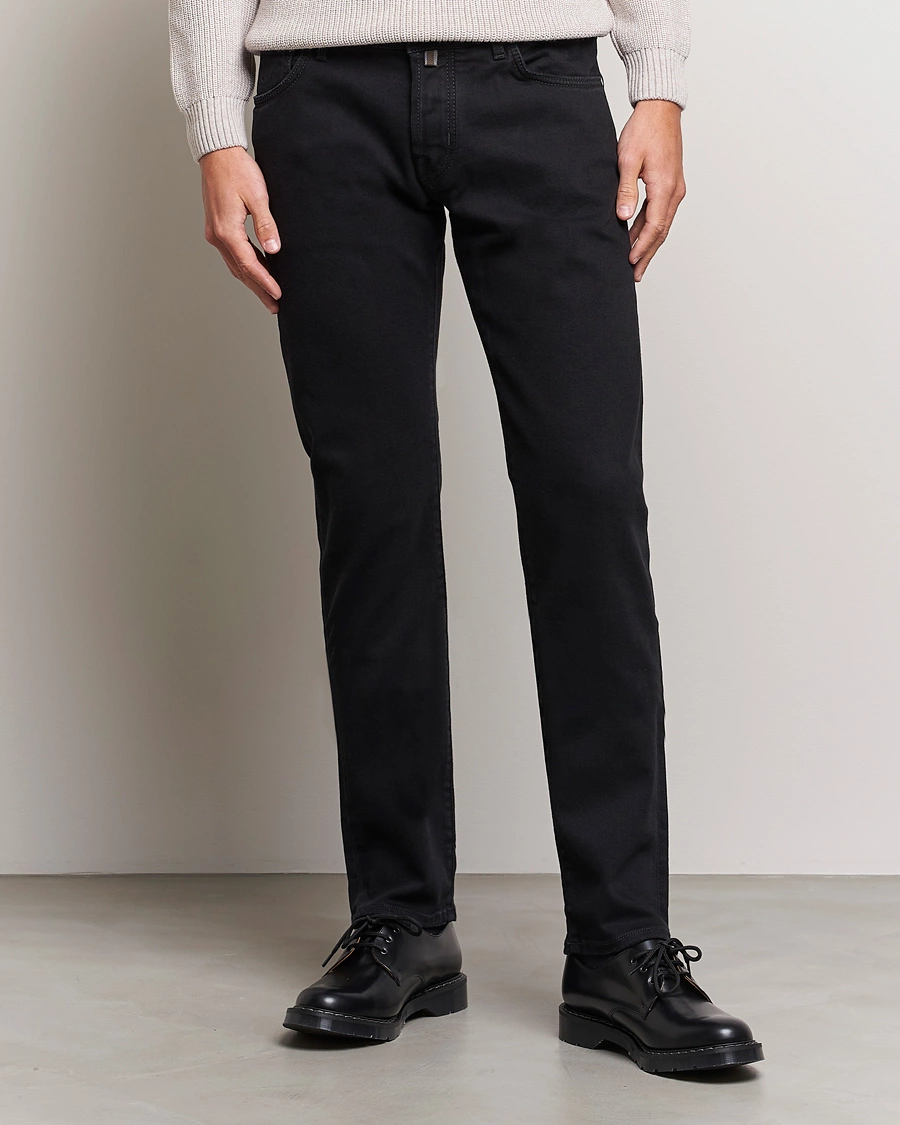 Herre | Italian Department | Jacob Cohën | Nick 622 Slim Fit Stretch Jeans Black Dark Wash