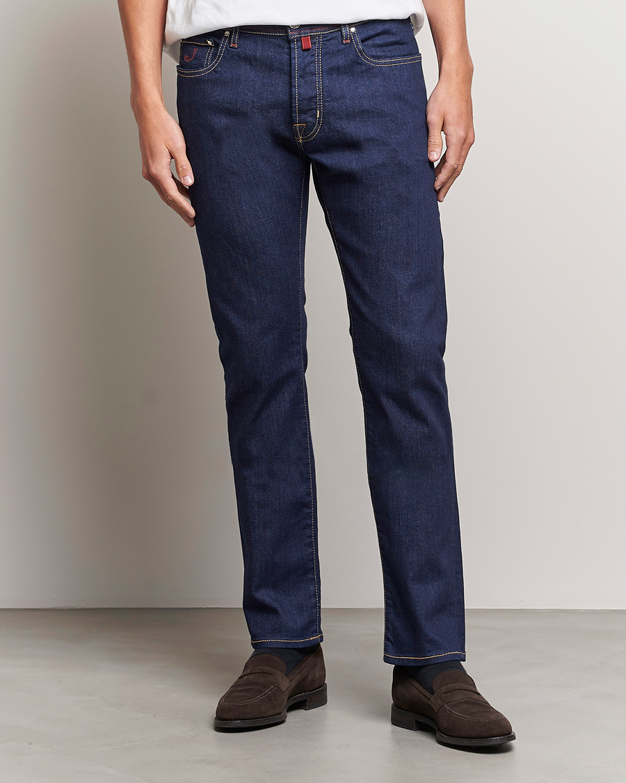 Herre | Blå jeans | Jacob Cohën | Bard 688 Slim Fit Stretch Jeans Rinse