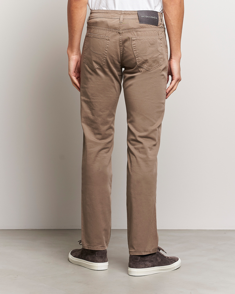 Herre | Bukser | Jacob Cohën | Bard Garment Dyed Gabardine Trousers Khaki
