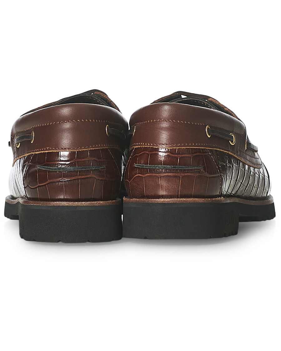 Herre | VINNY's Aztec Boat Shoe Brown Croc | VINNY's | Aztec Boat Shoe Brown Croc