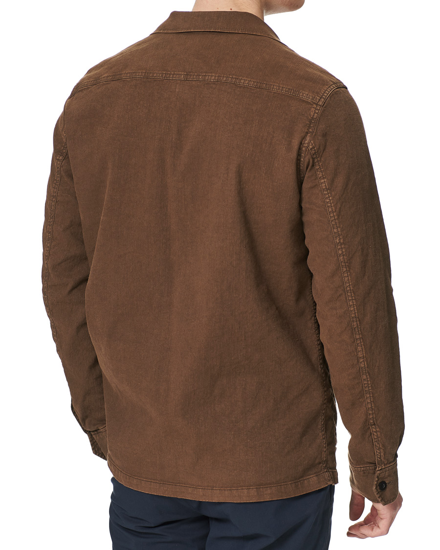 Herre | Skjorter | Oscar Jacobson | Linen Safari Shirt Jacket Brown