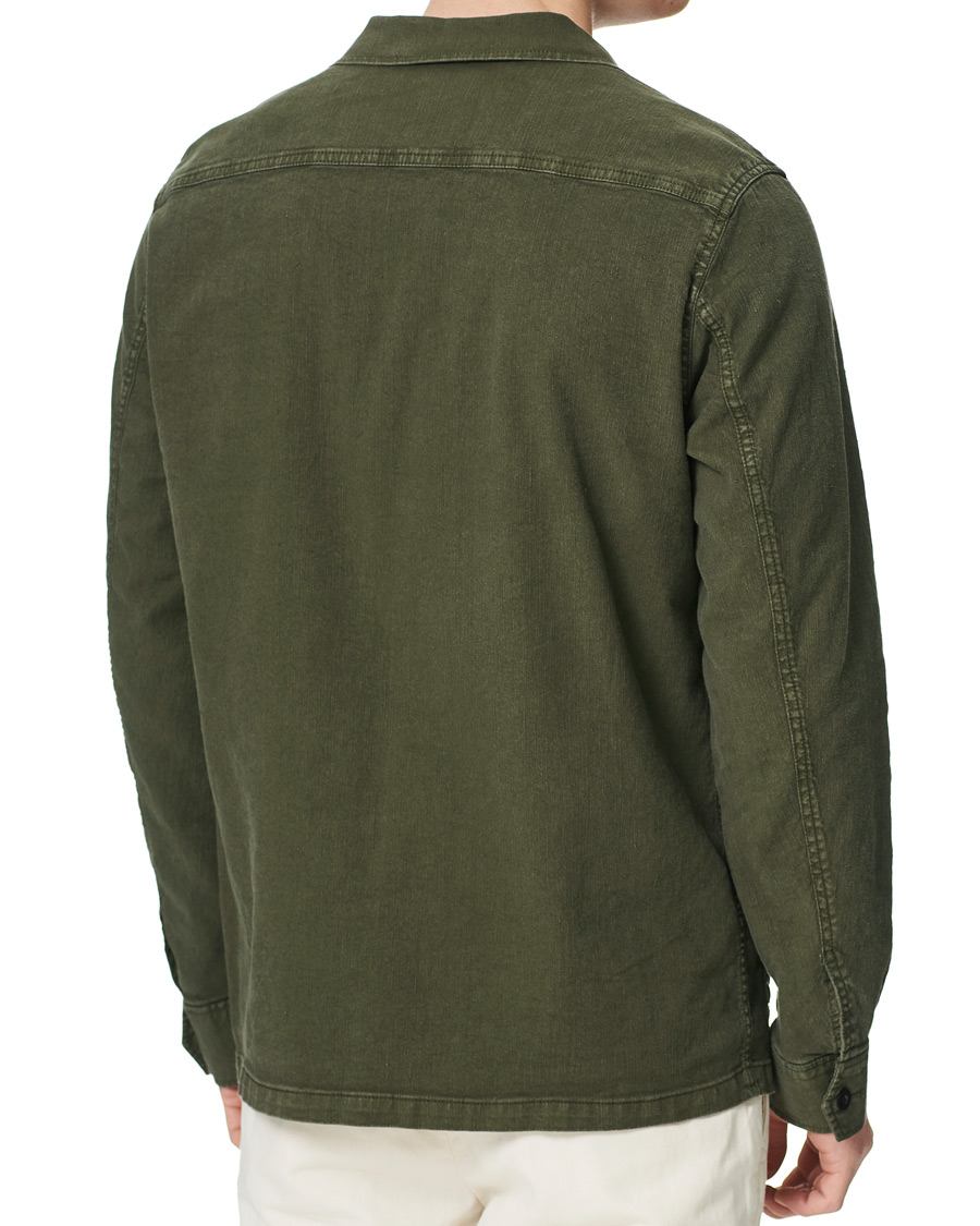 Herre | Skjorter | Oscar Jacobson | Linen Safari Shirt Jacket Olive