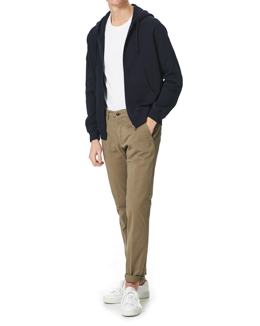 Herre | Gensere | Oscar Jacobson | Olof Full Zip Cotton Hood Navy