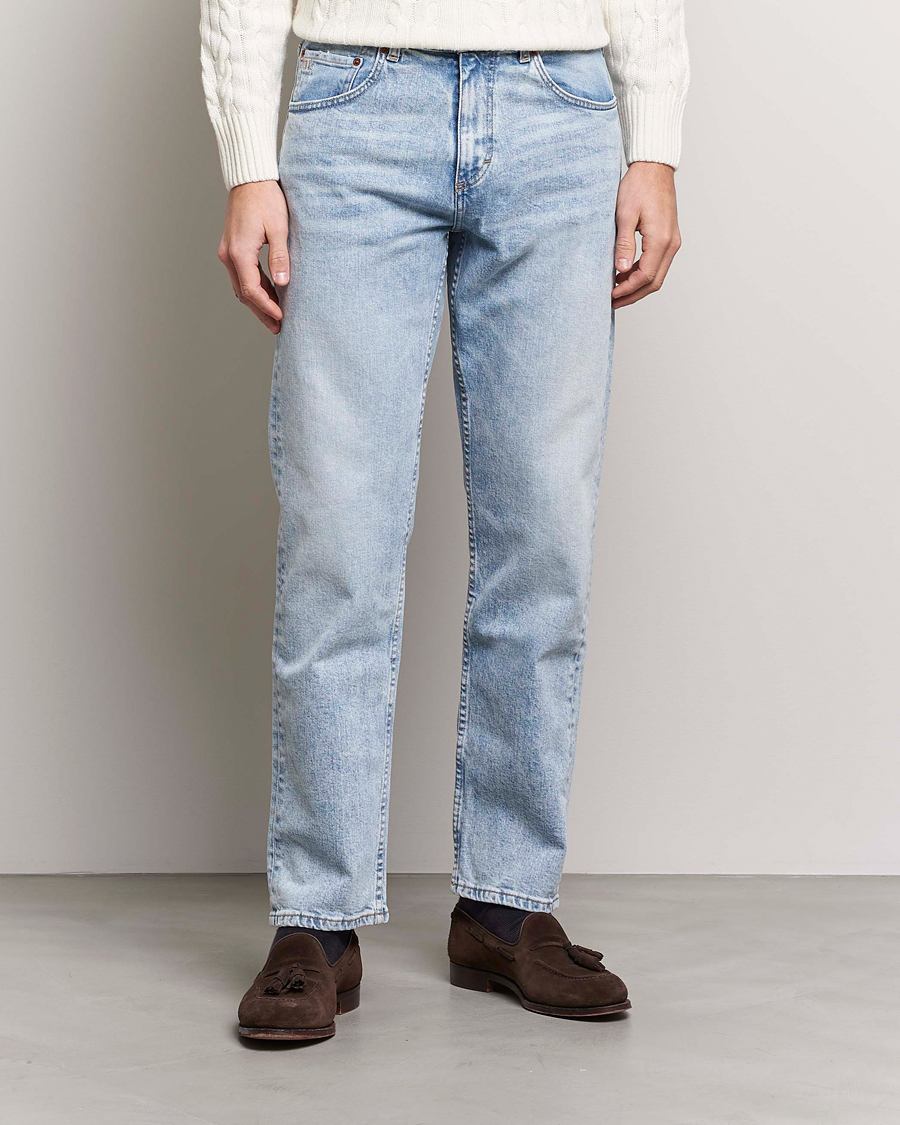 Herre | Jeans | Oscar Jacobson | Johan Straight Fit Cotton Stretch Jeans Light Wash
