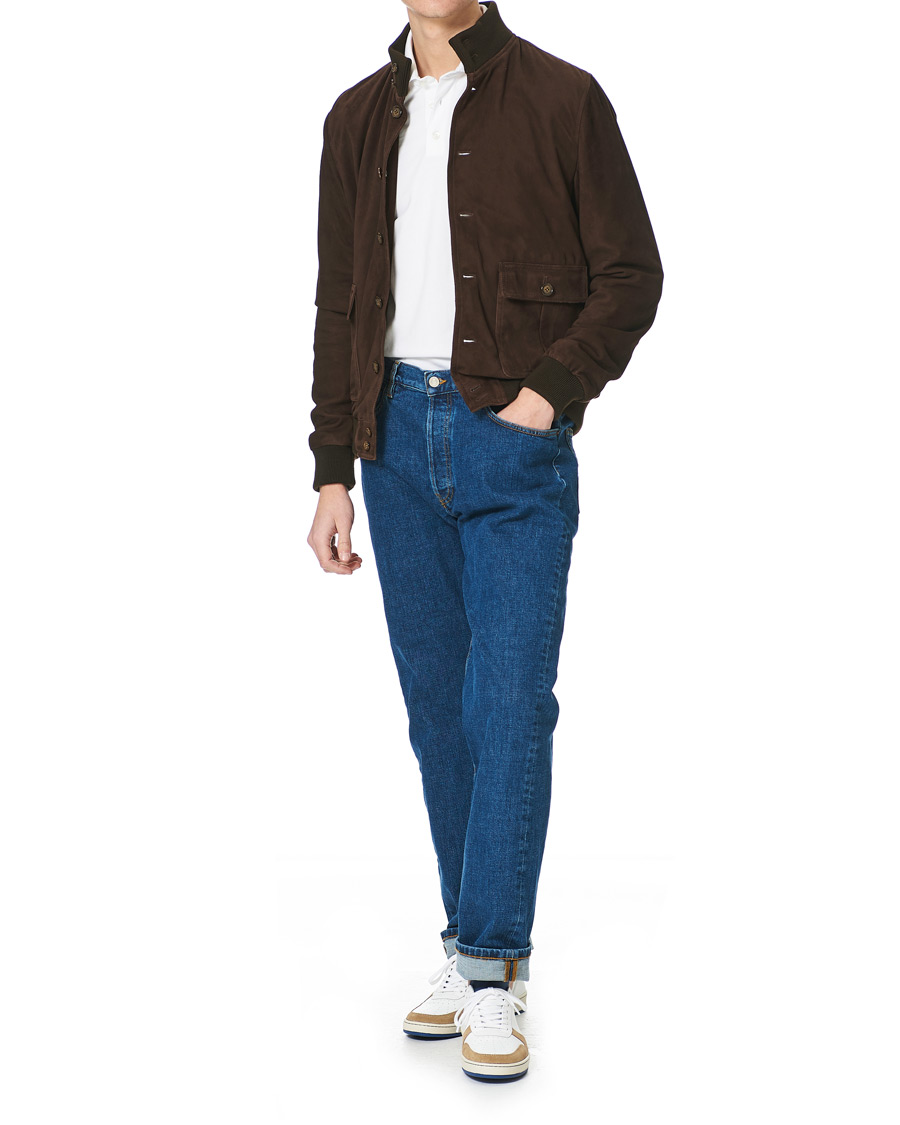 Herre | Zespà ZSP23 Nappa/Suede Sneakers Bleu Ming/Savane | Zespà | ZSP23 Nappa/Suede Sneakers Bleu Ming/Savane