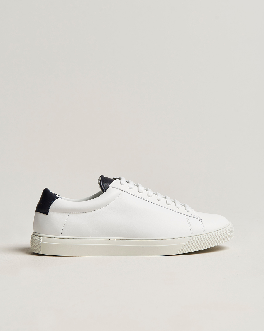 Herre | Zespà ZSP4 Nappa Leather Sneakers White/Navy | Zespà | ZSP4 Nappa Leather Sneakers White/Navy