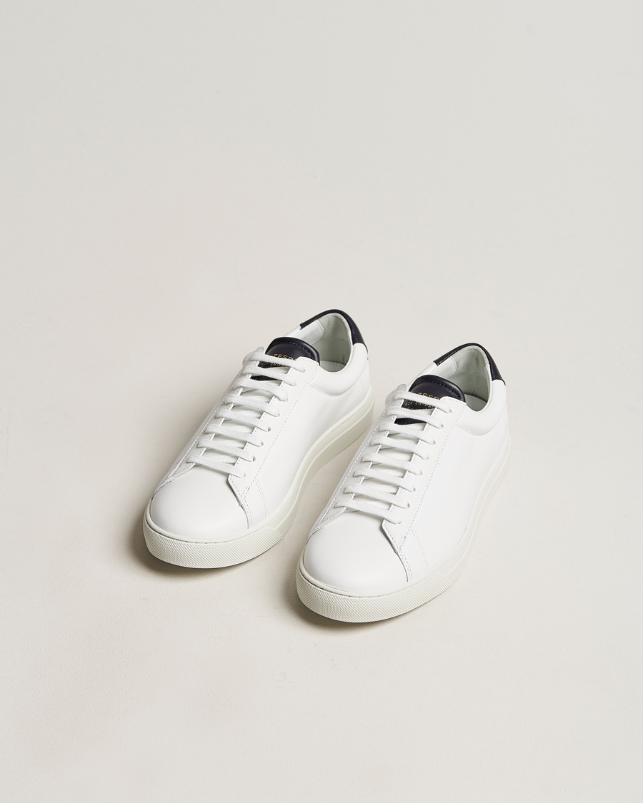 Herre |  | Zespà | ZSP4 Nappa Leather Sneakers White/Navy