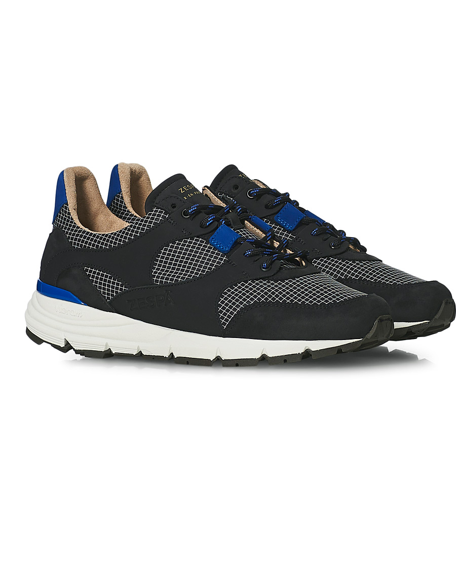 Herre | Zespà ZSP Trail Textile Ripstop Sneaker Black/Outremer | Zespà | ZSP Trail Textile Ripstop Sneaker Black/Outremer