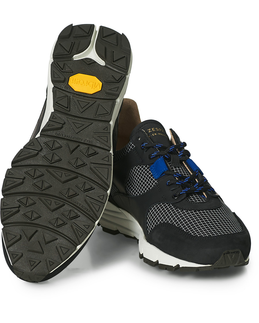 Herre | Zespà ZSP Trail Textile Ripstop Sneaker Black/Outremer | Zespà | ZSP Trail Textile Ripstop Sneaker Black/Outremer