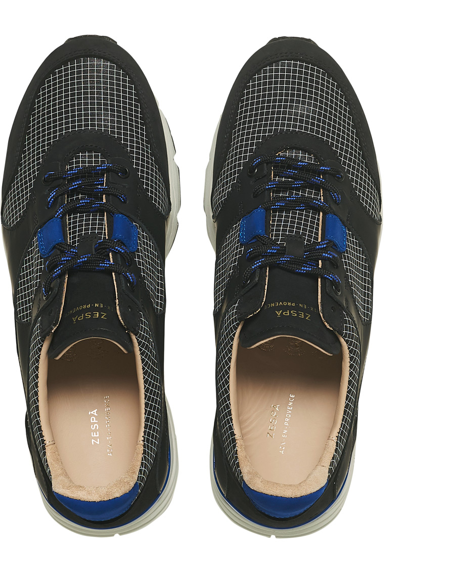 Herre | Zespà ZSP Trail Textile Ripstop Sneaker Black/Outremer | Zespà | ZSP Trail Textile Ripstop Sneaker Black/Outremer