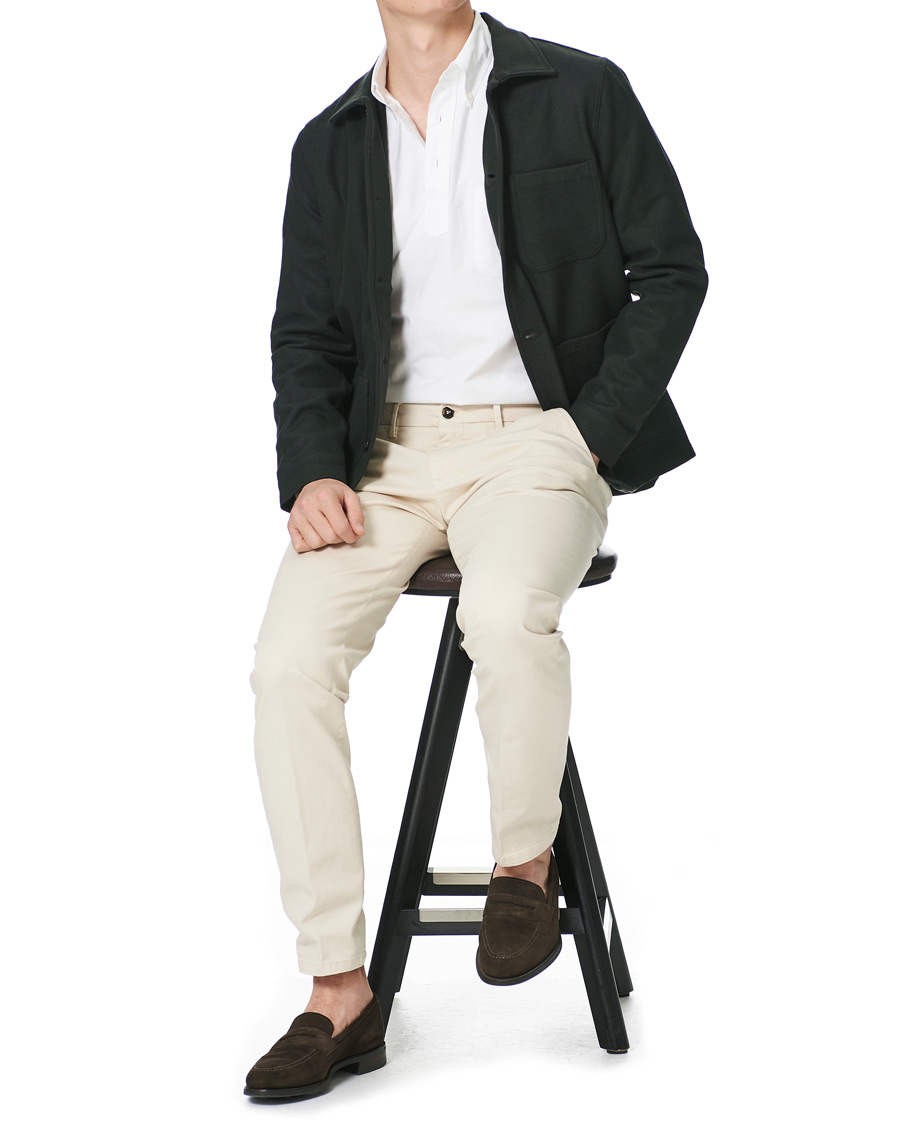 Herre | Bukser | Briglia 1949 | Slim Fit Cotton Chinos Cream