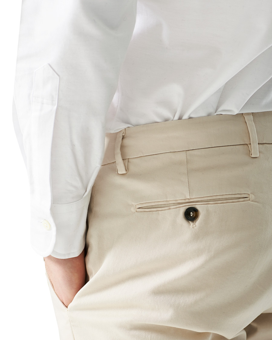 Herre | Bukser | Briglia 1949 | Slim Fit Cotton Chinos Cream
