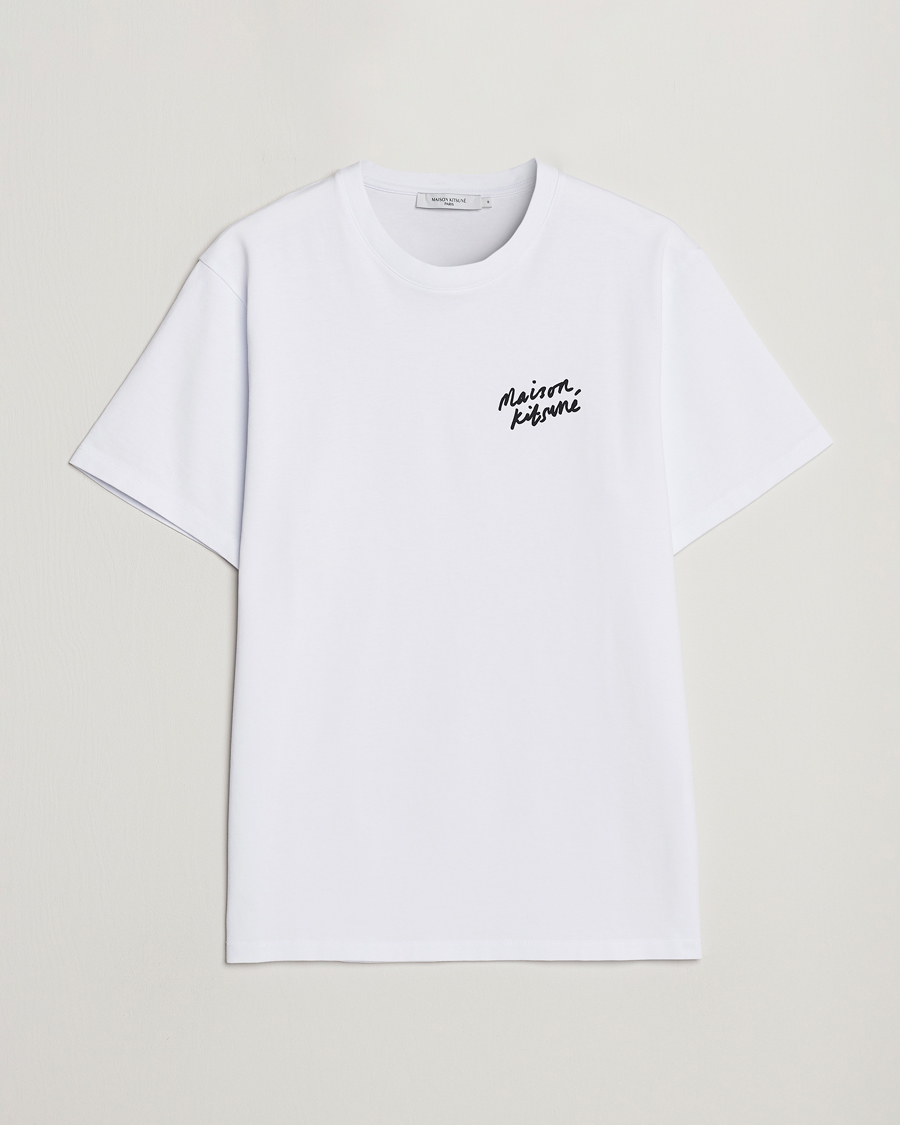 Herre | T-Shirts | Maison Kitsuné | Mini Handwriting T-Shirt White
