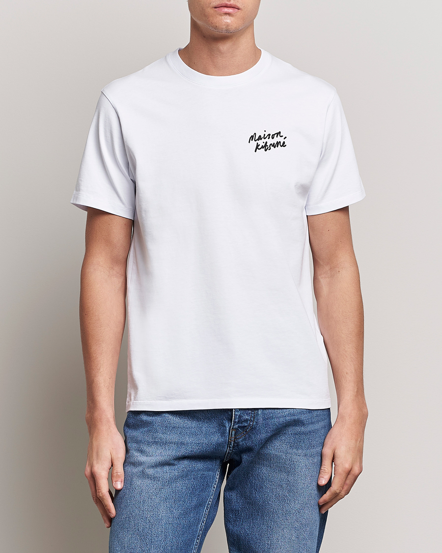 Herre |  | Maison Kitsuné | Mini Handwriting T-Shirt White