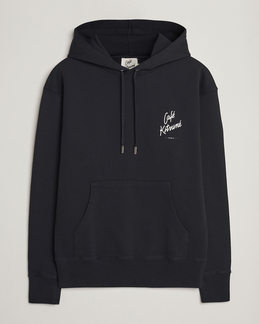 Herre | Gensere | Café Kitsuné | Crew Hoodie Black