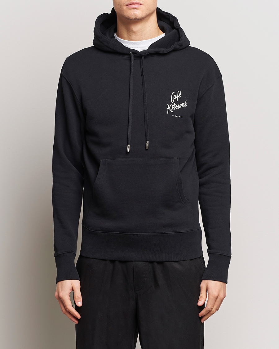 Herre | 30% salg | Café Kitsuné | Crew Hoodie Black