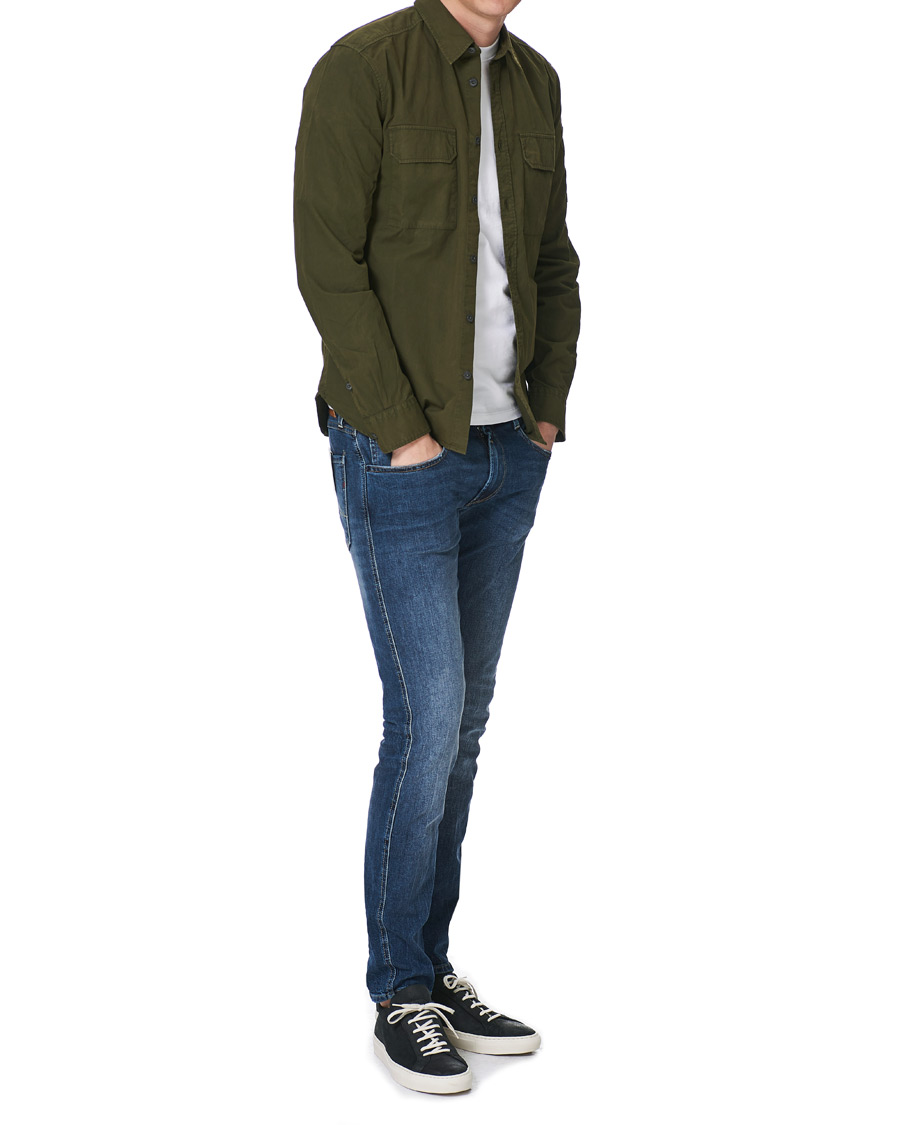 Herre | Skjorter | C.P. Company | Garment Dyed Gabardine Shirt Jacket Olive