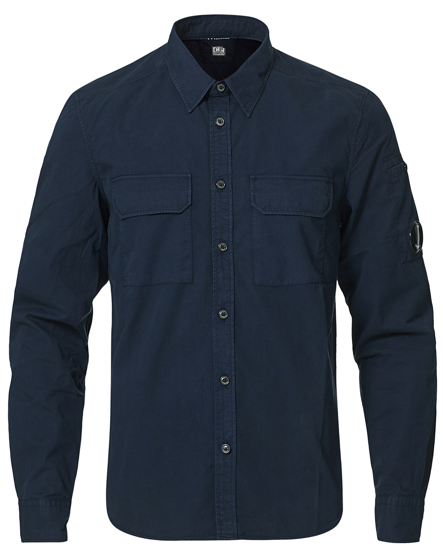 Herre | Skjorter | C.P. Company | Garment Dyed Gabardine Shirt Jacket Navy