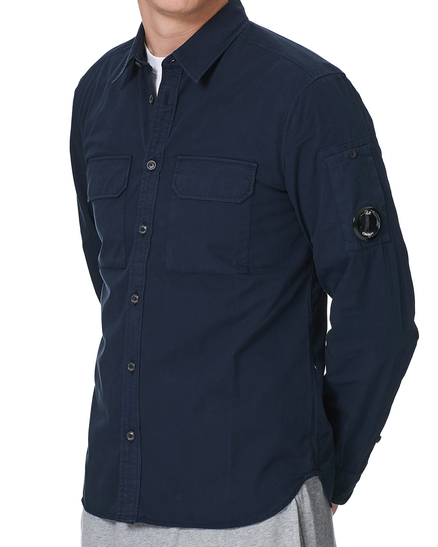 Herre | Skjorter | C.P. Company | Garment Dyed Gabardine Shirt Jacket Navy