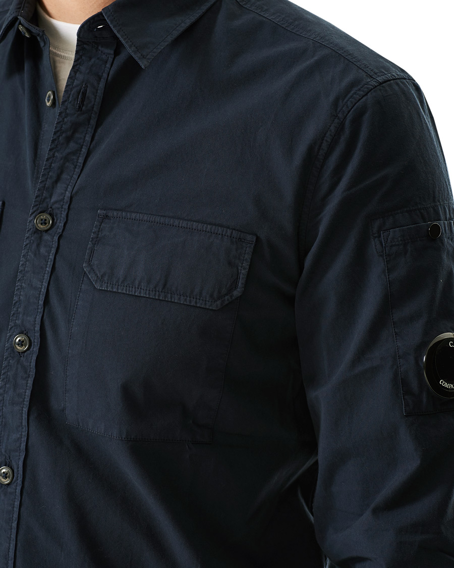 Herre | Skjorter | C.P. Company | Garment Dyed Gabardine Shirt Jacket Navy