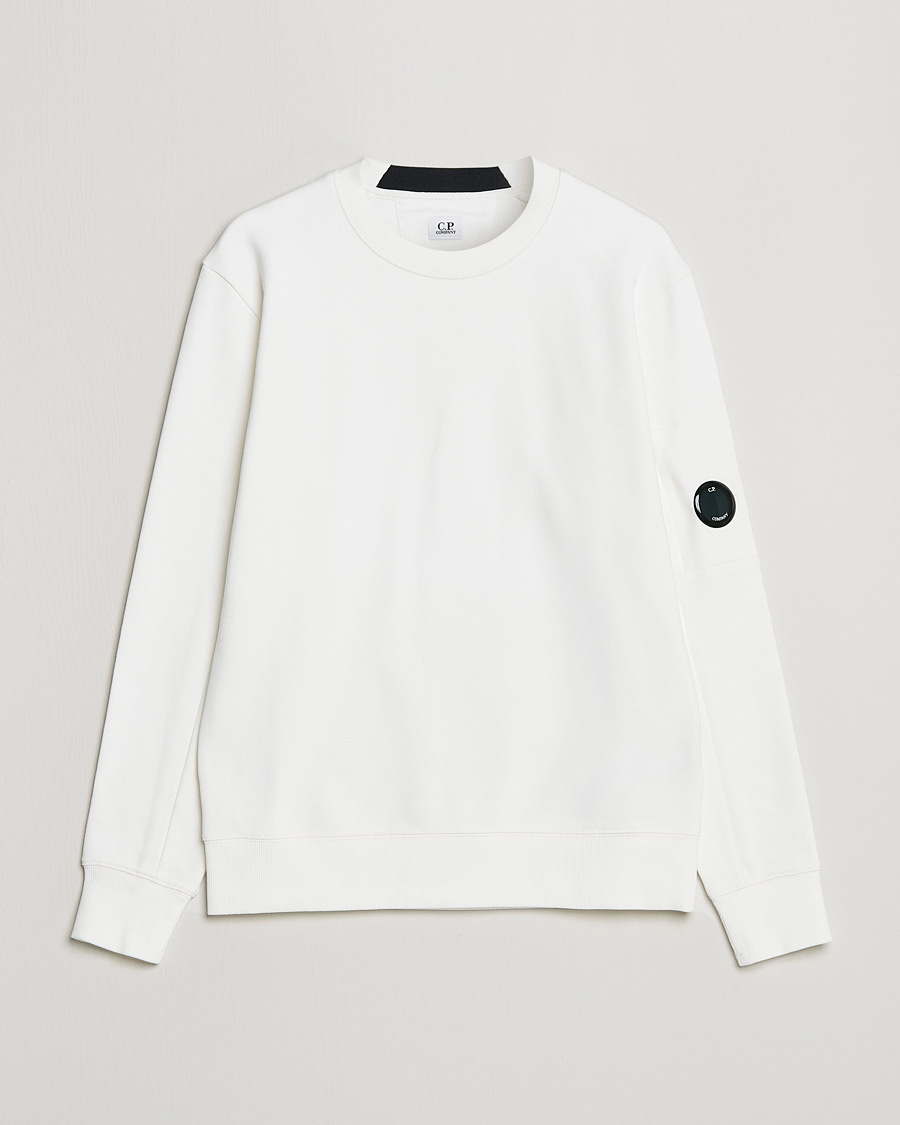 Herre |  | C.P. Company | Diagonal Raised Fleece Lens Sweatshirt White