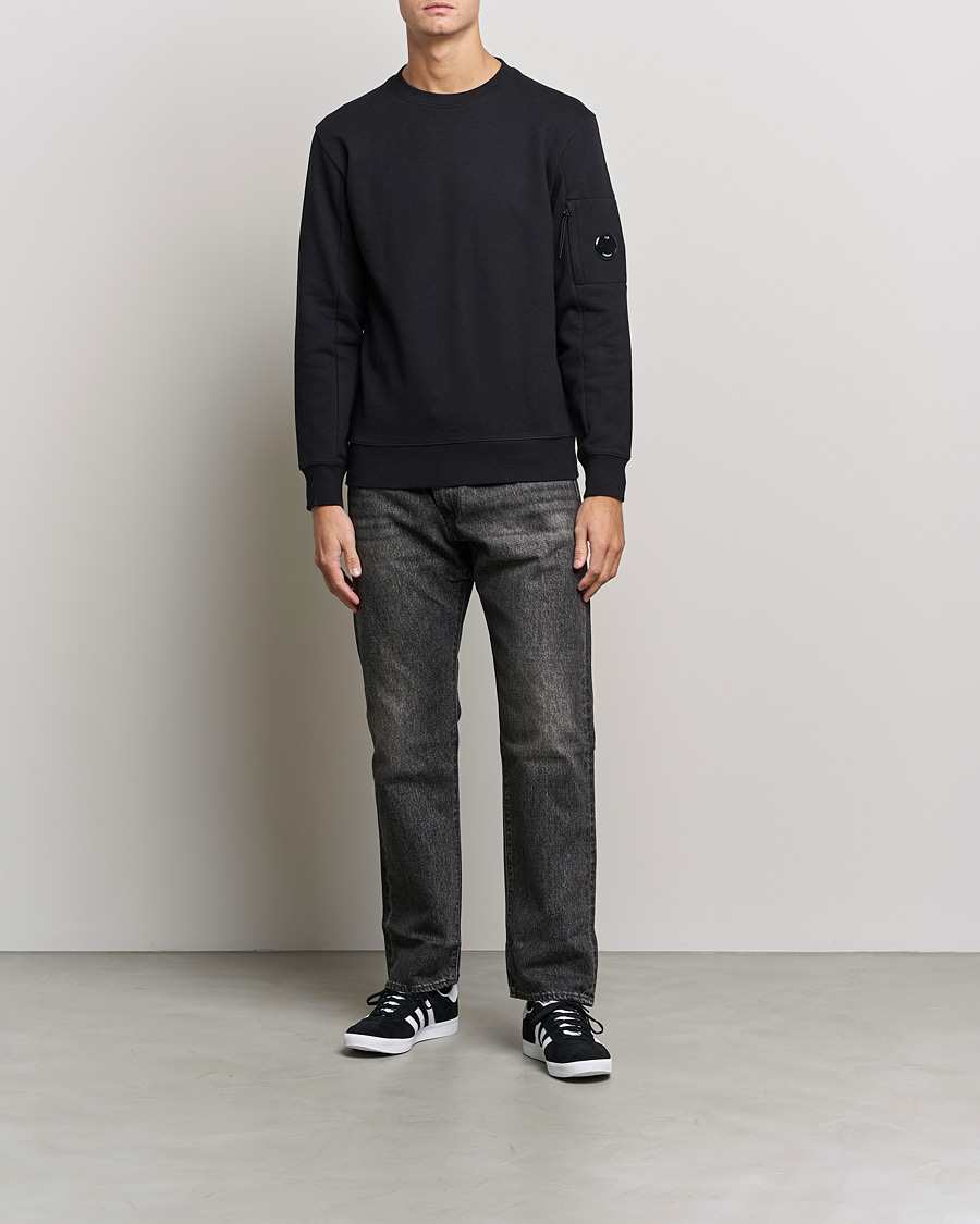 Herre |  | C.P. Company | Diagonal Raised Fleece Lens Sweatshirt Black