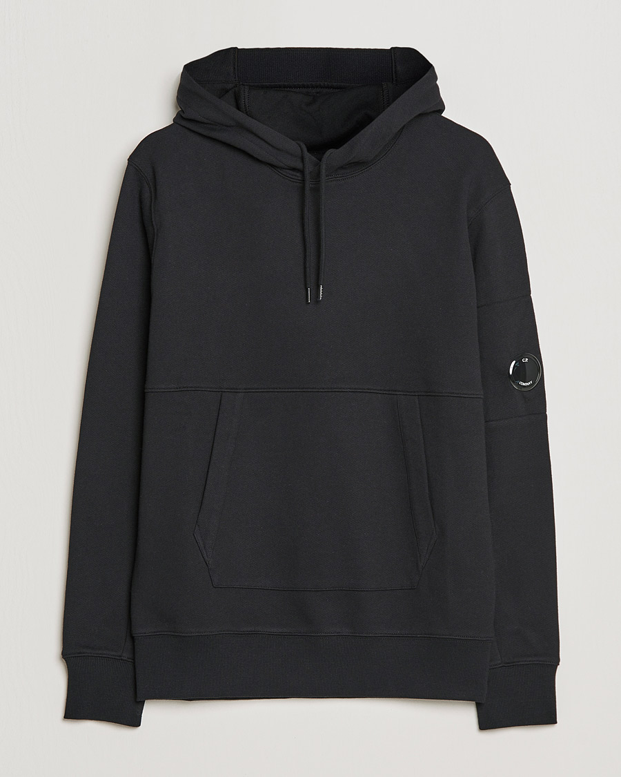 Herre | Gensere | C.P. Company | Diagonal Raised Fleece Hooded Lens Sweatshirt Black
