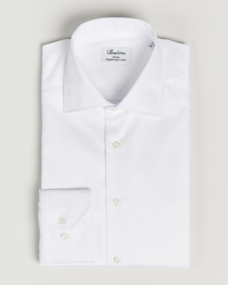 Herre | Businesskjorter | Stenströms | Slimline Cut Away Shirt White